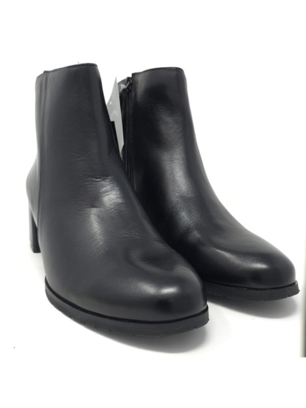Naturalizer Bay Waterproof Heeled Ankle Boot Black Leather 11 M - Picture 2 of 14